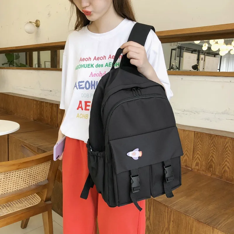 ULZZANG PURE COLOR SIMPLE BACKPACK UB2607