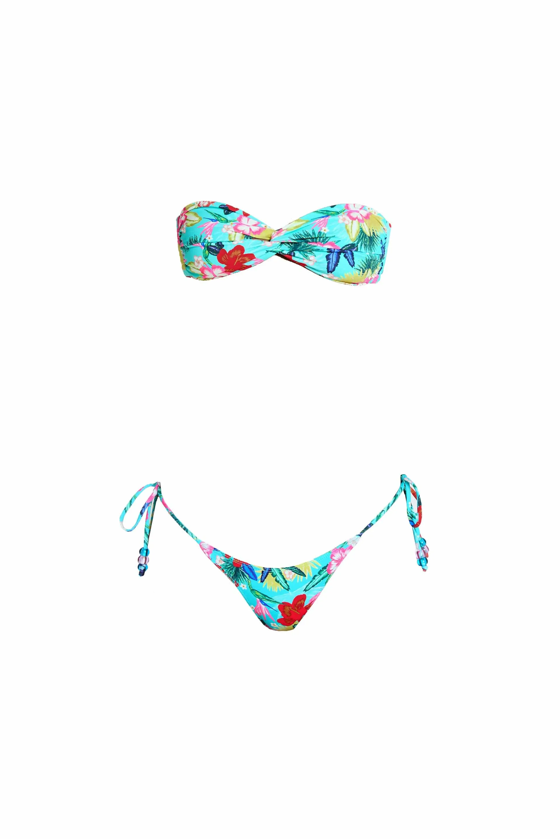 URSULA top - retro hibiscus