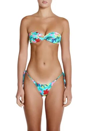 URSULA top - retro hibiscus