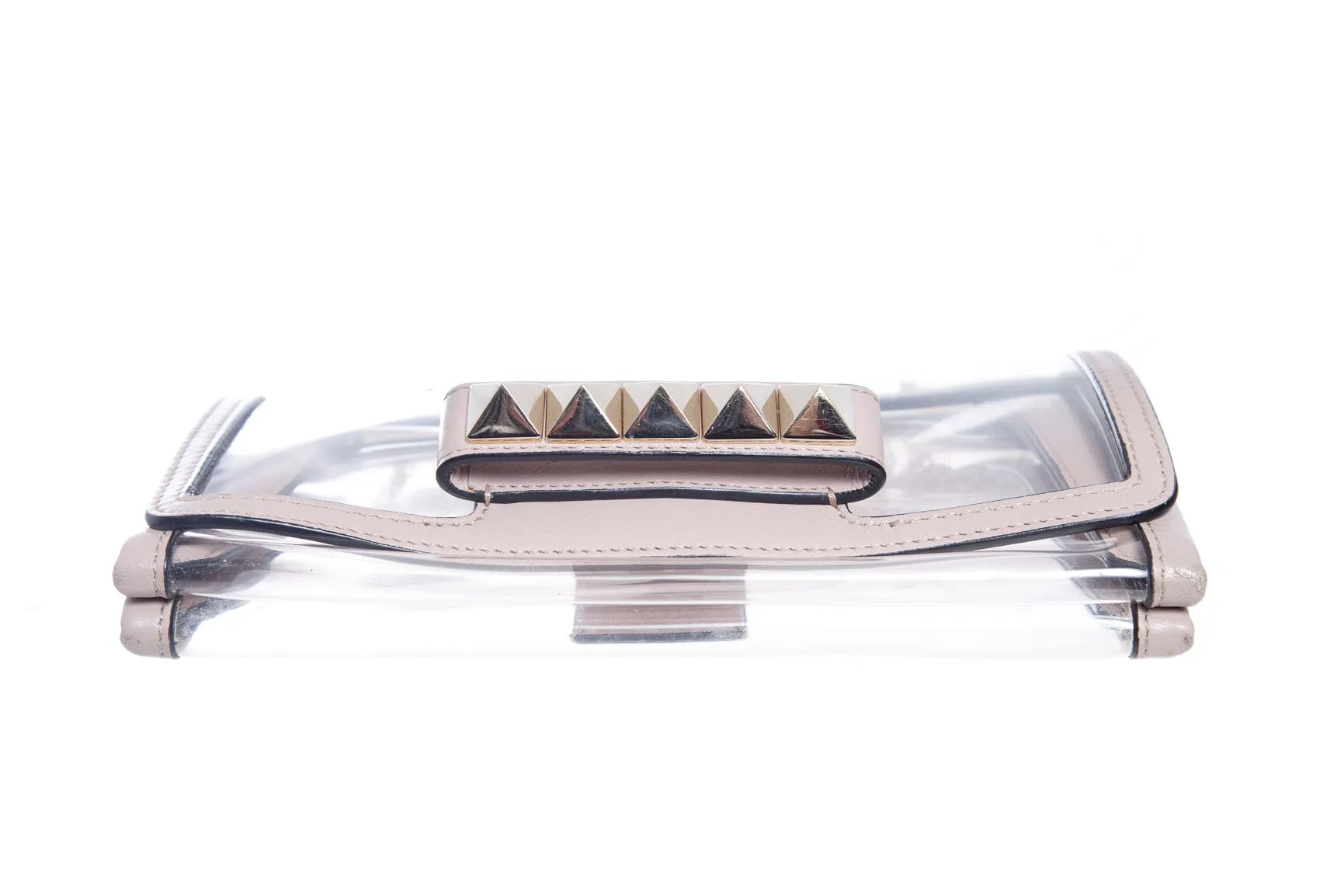 Valentino Taupe Leather and PVC Va Va Voom Rockstud Handbag