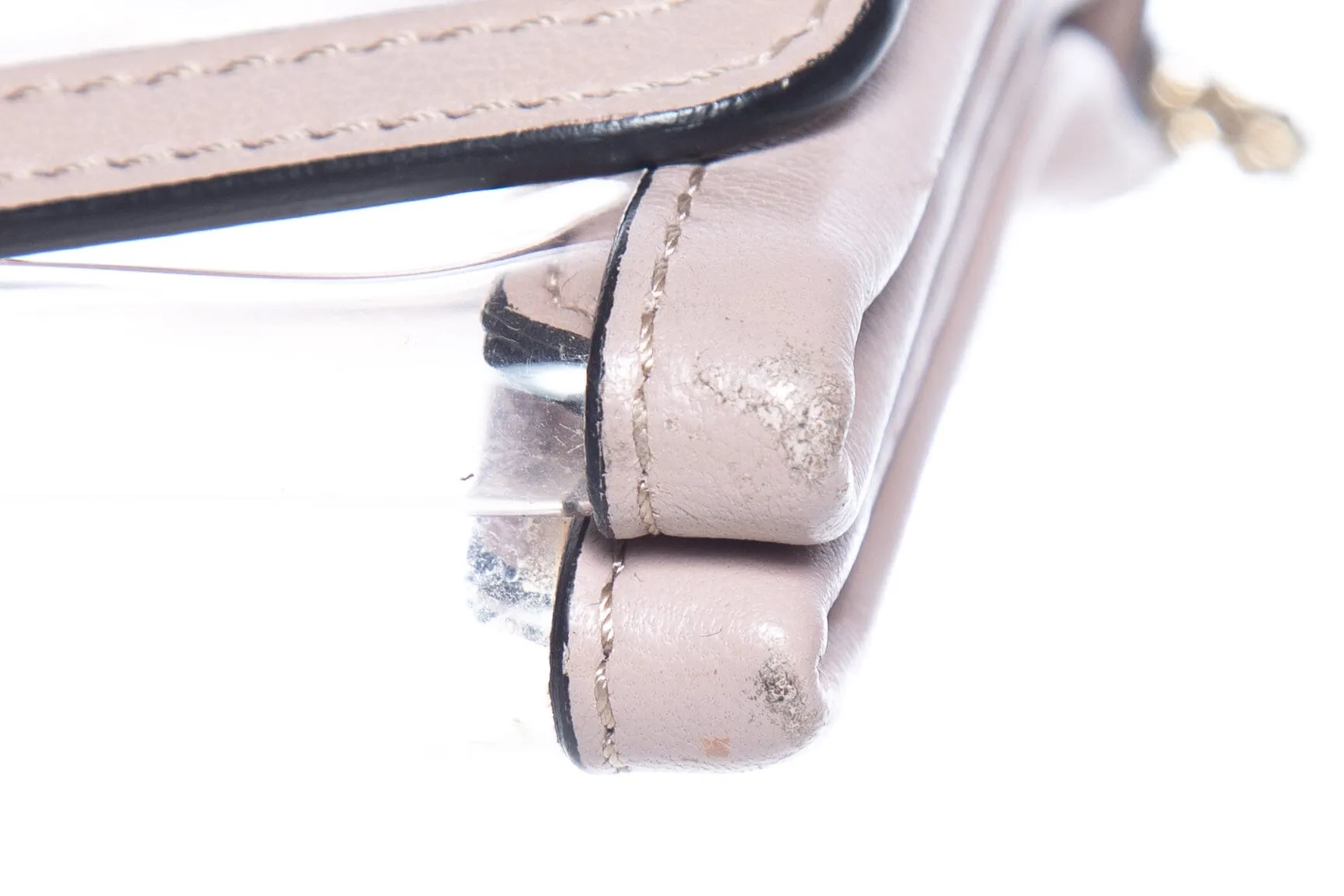Valentino Taupe Leather and PVC Va Va Voom Rockstud Handbag