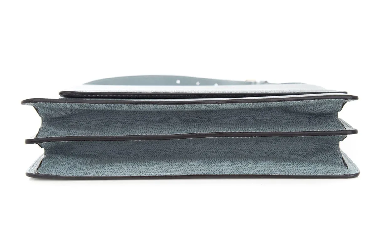 Valextra Blue Leather Crossbody Handbag