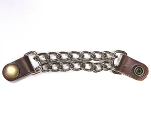 VEA-02-CB  4" Leather Vest Extender-Antique Brass