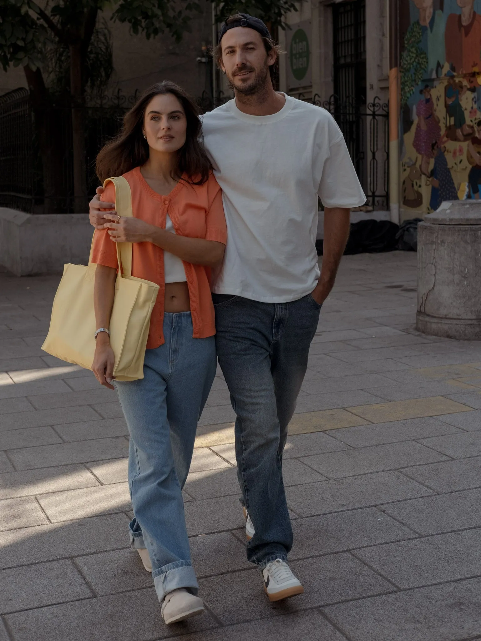 VEGAN LEATHER TOTE BAG - PANACOTTA