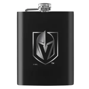 Vegas Golden Knights Flask | Black Laser-Engraved 8 Oz