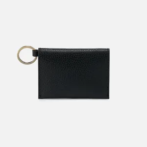 Vida Card Case in Micro Pebbled Leather - Black