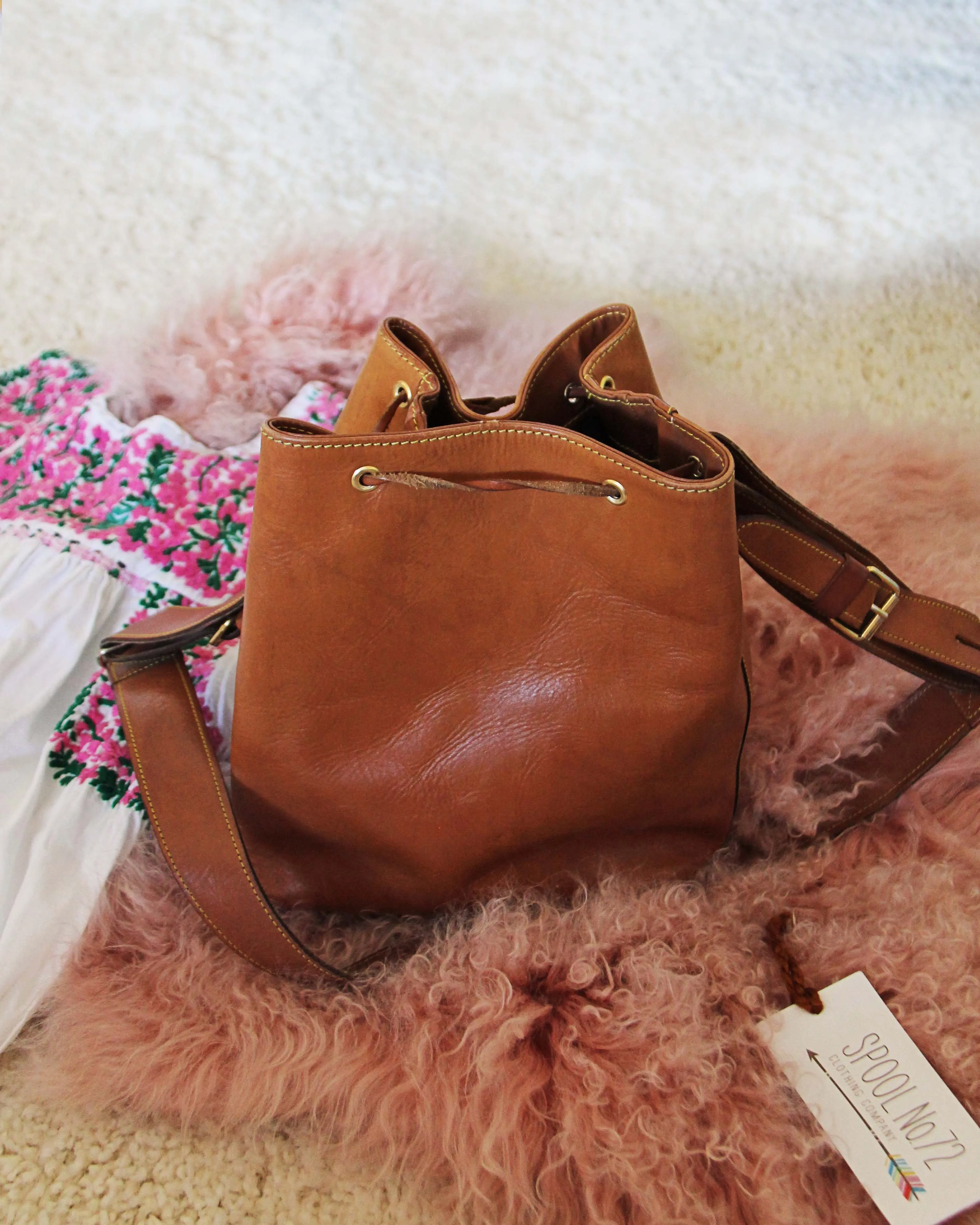 Vintage 70's Leather Tote