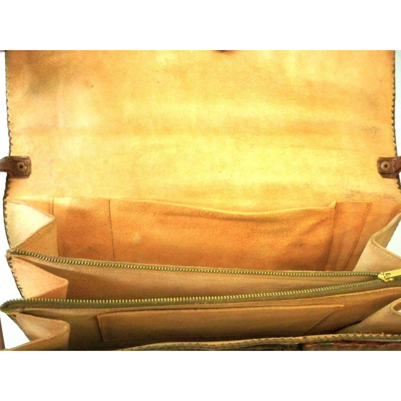 Vintage Alligator Purse Handbag Organizer  1950s
