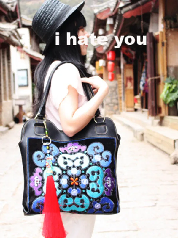 vintage embroidery shoulder bag