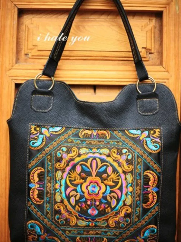 vintage embroidery shoulder bag