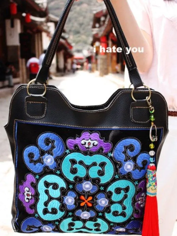 vintage embroidery shoulder bag