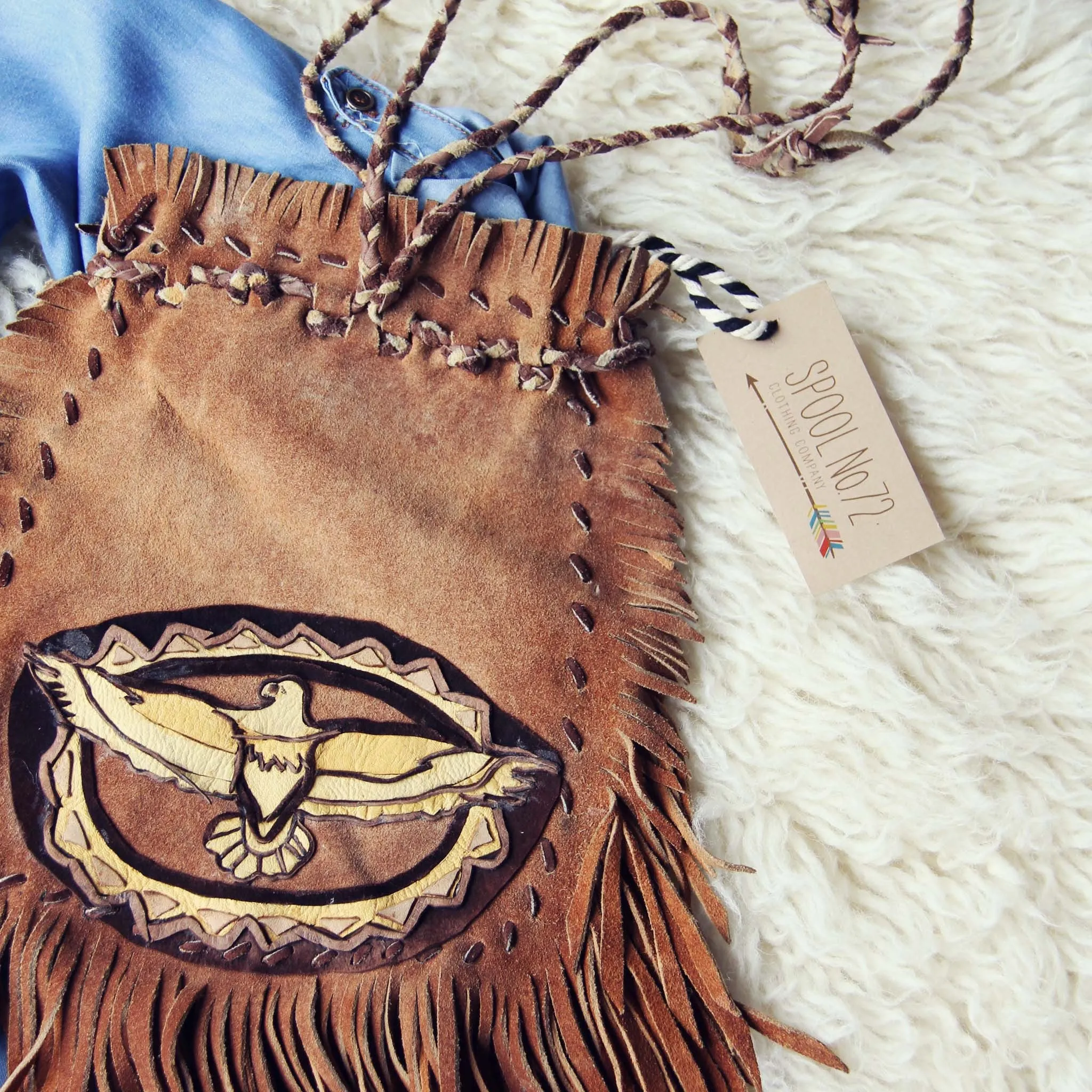 Vintage Thunderbird Fringe Tote