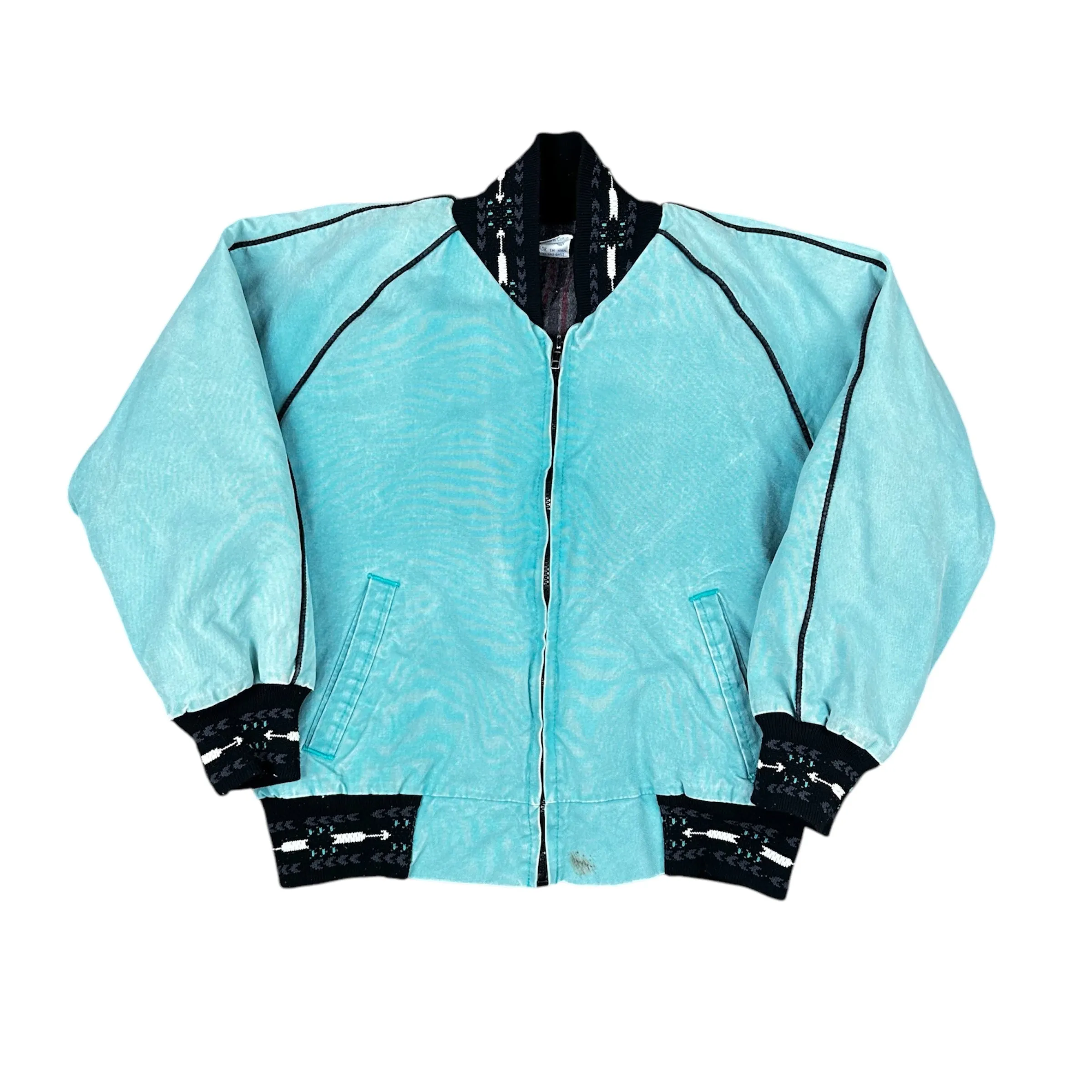 Vintage Tote Along Sky Blue Western Jacket - XS
