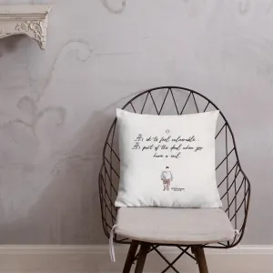 Vulnerable 2021 Black Type Lyric 1 and SG Logo Premium Pillow