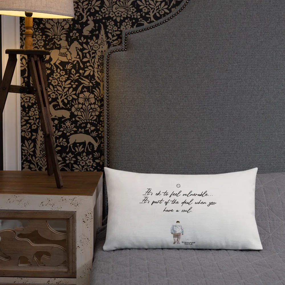 Vulnerable 2021 Black Type Lyric 1 and SG Logo Premium Pillow