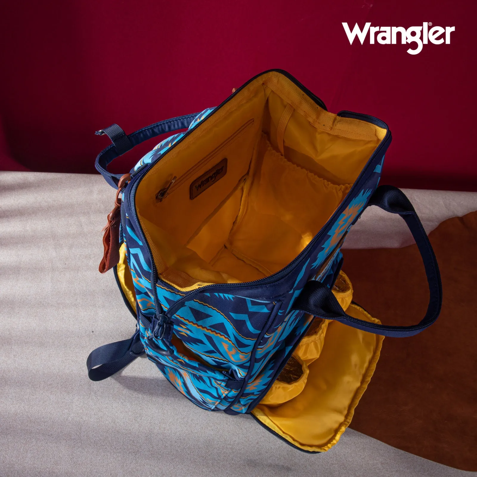 WG2204-9110  Wrangler Aztec Printed Callie Backpack - Navy