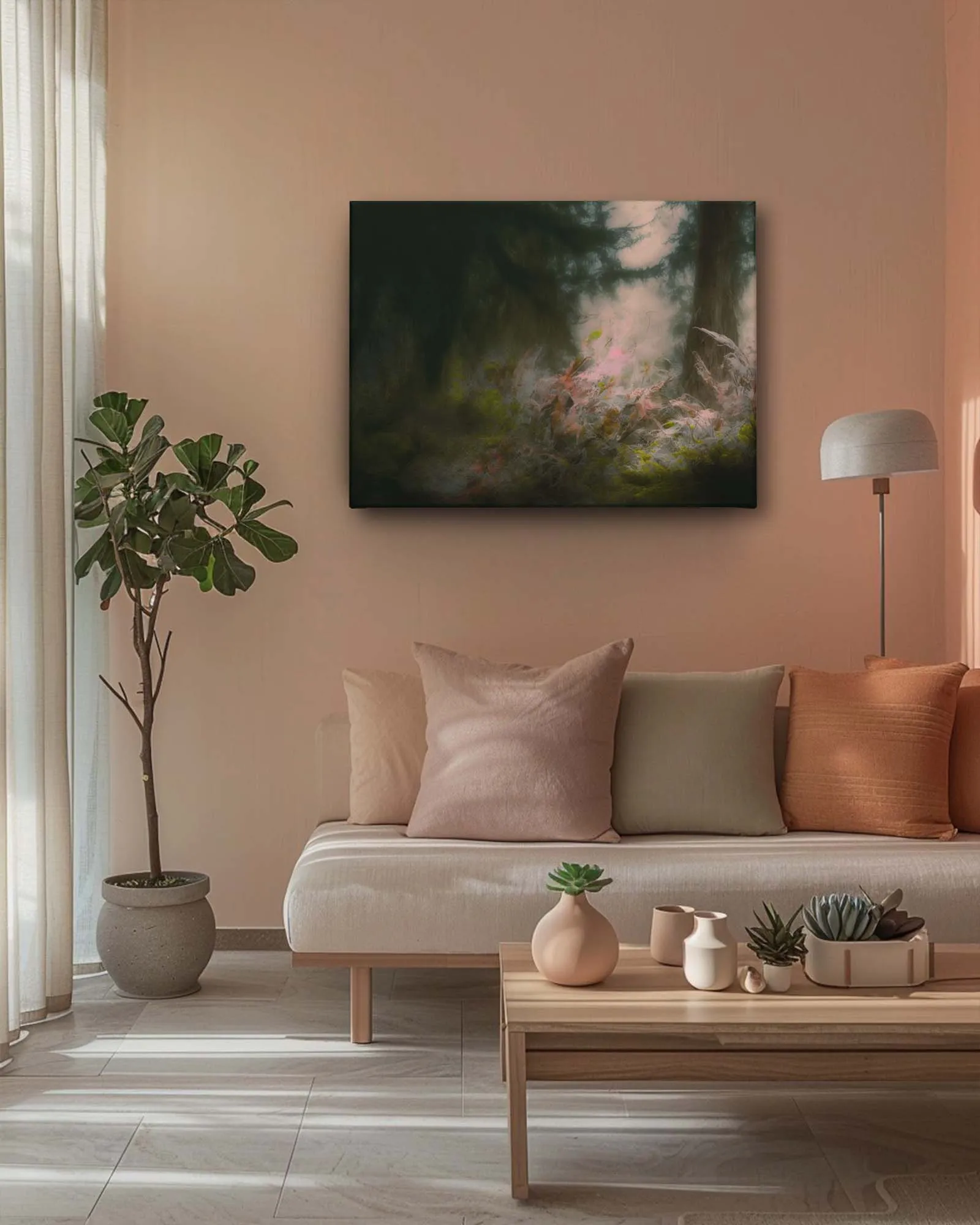 Whispering woods modern canvas art