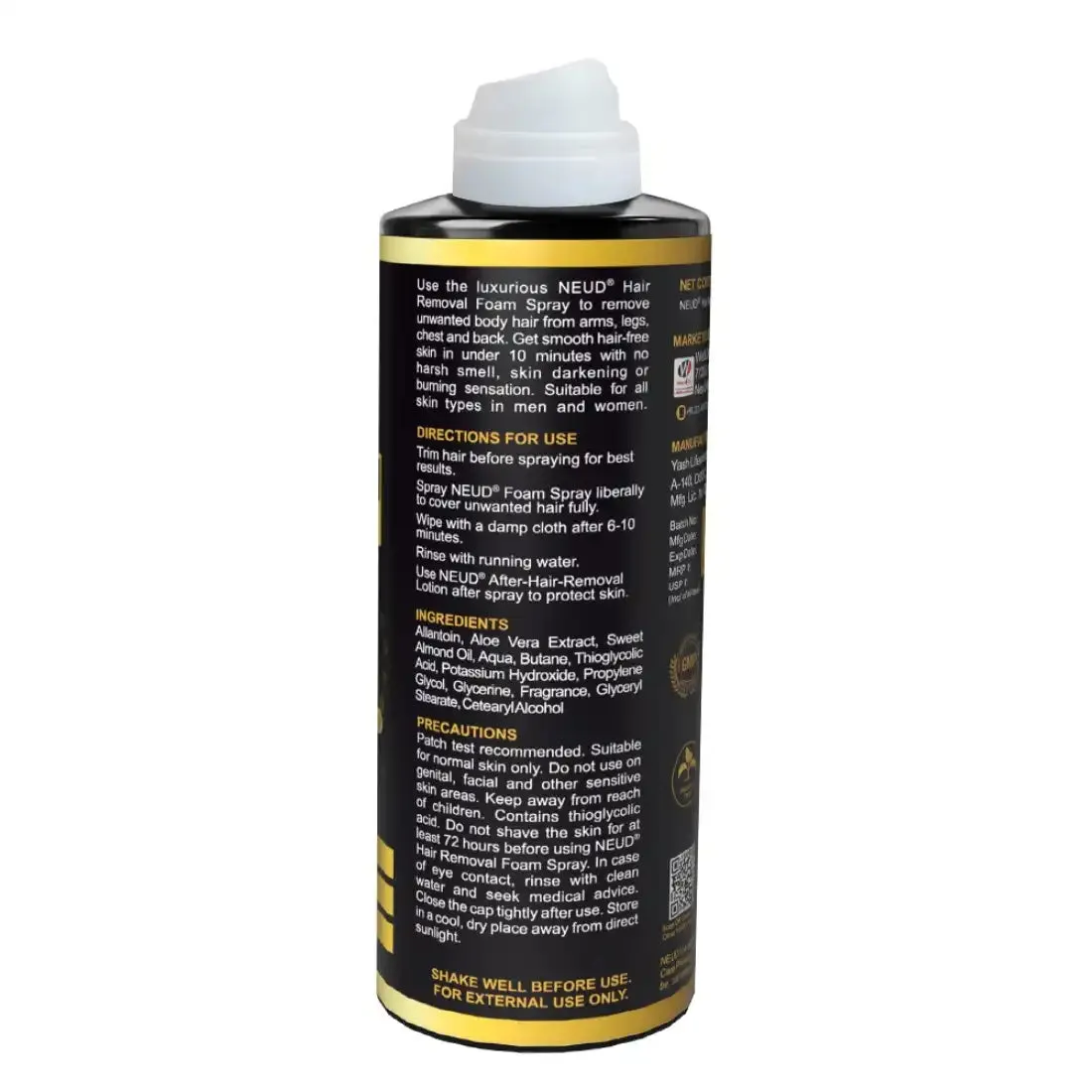 Wholesale | B2B | Bulk Order - NEUD Hair Removal Foam Spray with No Skin Darkening 72 Units (200ml Each)