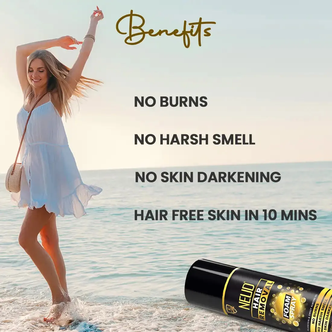 Wholesale | B2B | Bulk Order - NEUD Hair Removal Foam Spray with No Skin Darkening 72 Units (200ml Each)