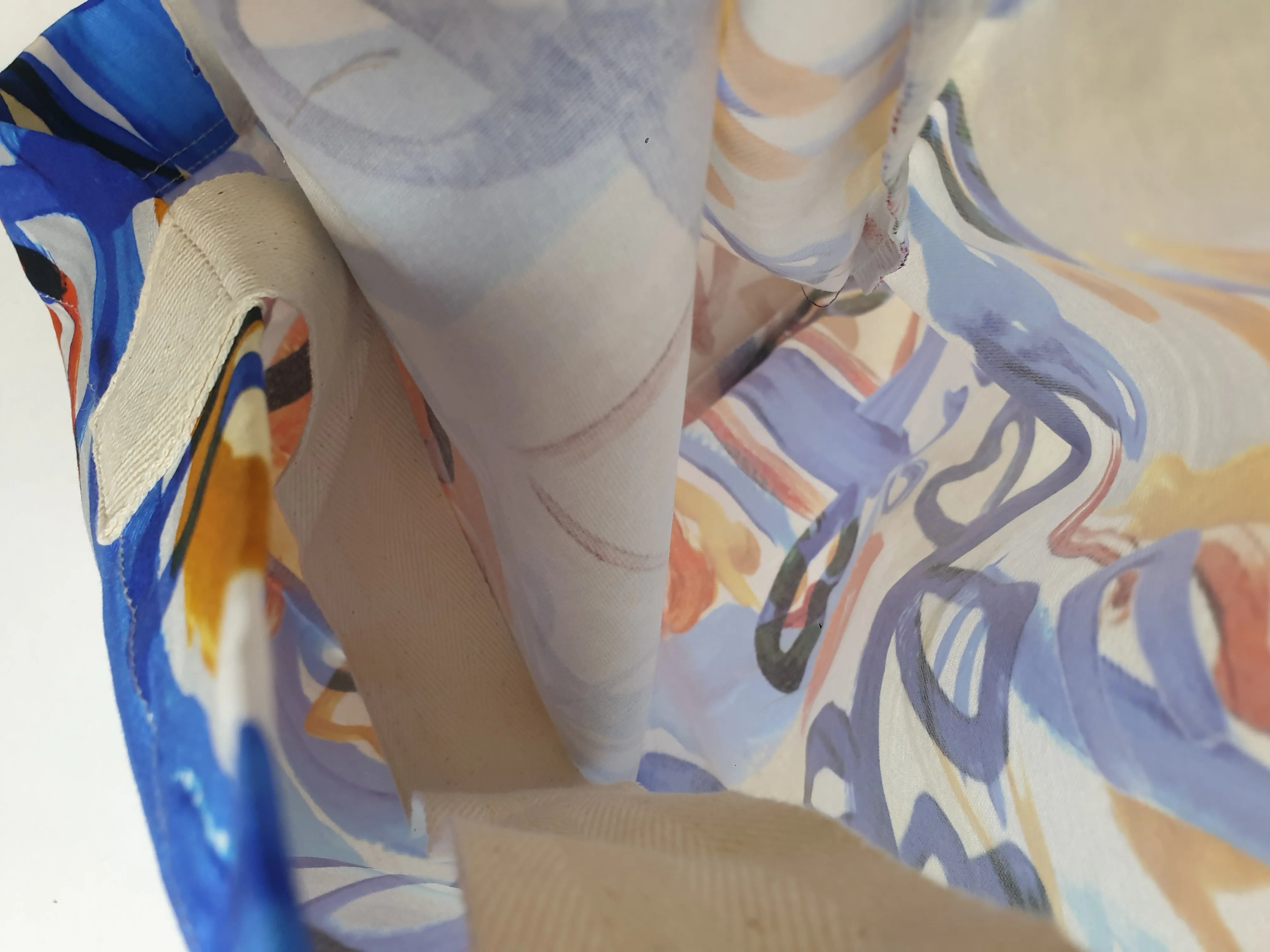 Wolf & Mishka blue floral tote bag