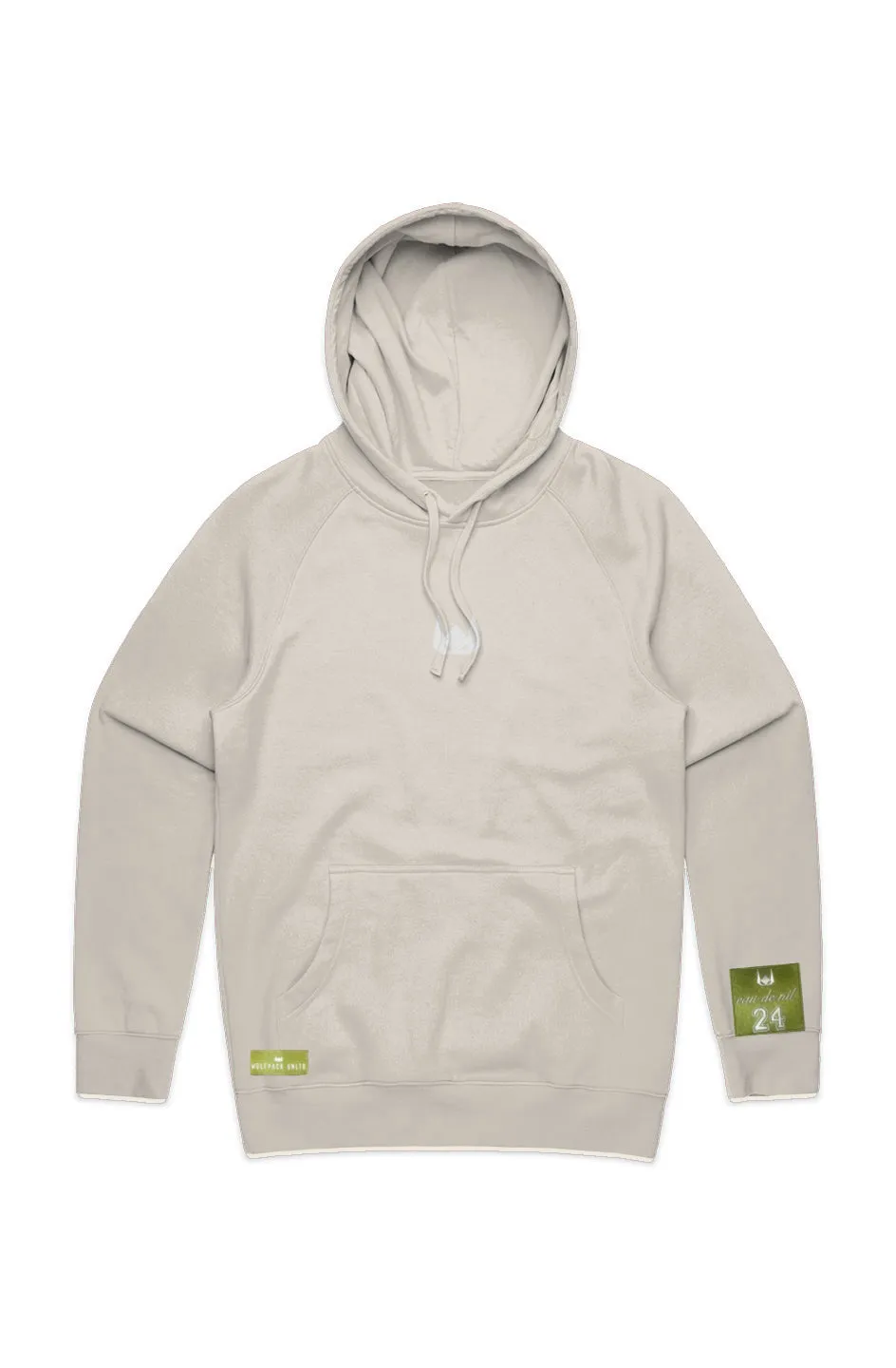 WOLFPACK UNLTD "STATEMENT" PREMIUM EMBROIDERED HOODIE | ECRU BEIGE