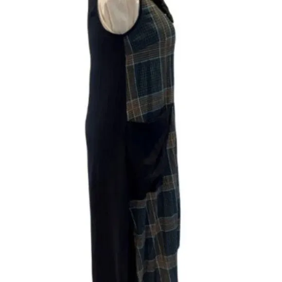 Women's Dolores sleeveless Green and Black Maxi Dress Perfect