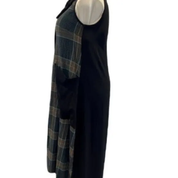 Women's Dolores sleeveless Green and Black Maxi Dress Perfect