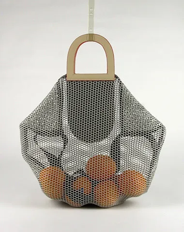 Womens Green Net Polyester Leather Tote Handbag Purse Polyester Tote Shoulder Bag Purse for Ladies
