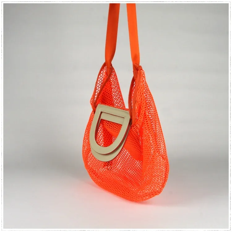 Womens Green Net Polyester Leather Tote Handbag Purse Polyester Tote Shoulder Bag Purse for Ladies