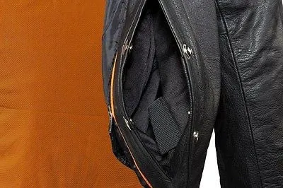 WOMEN'S MOTORCYCLE STUDDED JACKET FRONT&BACK W/2 GUNPOCKETS & SIDE LACES