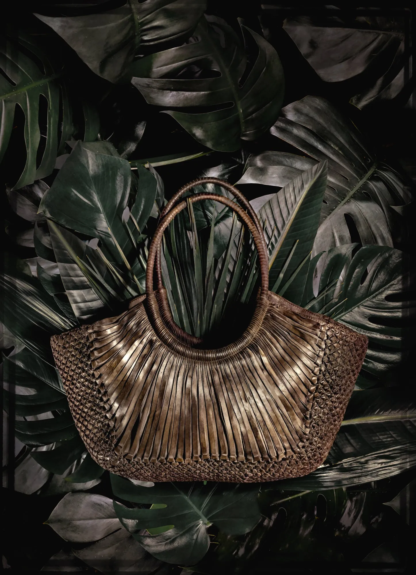 Woven Leather "Kenia" Classic Bag by Federico Nardini