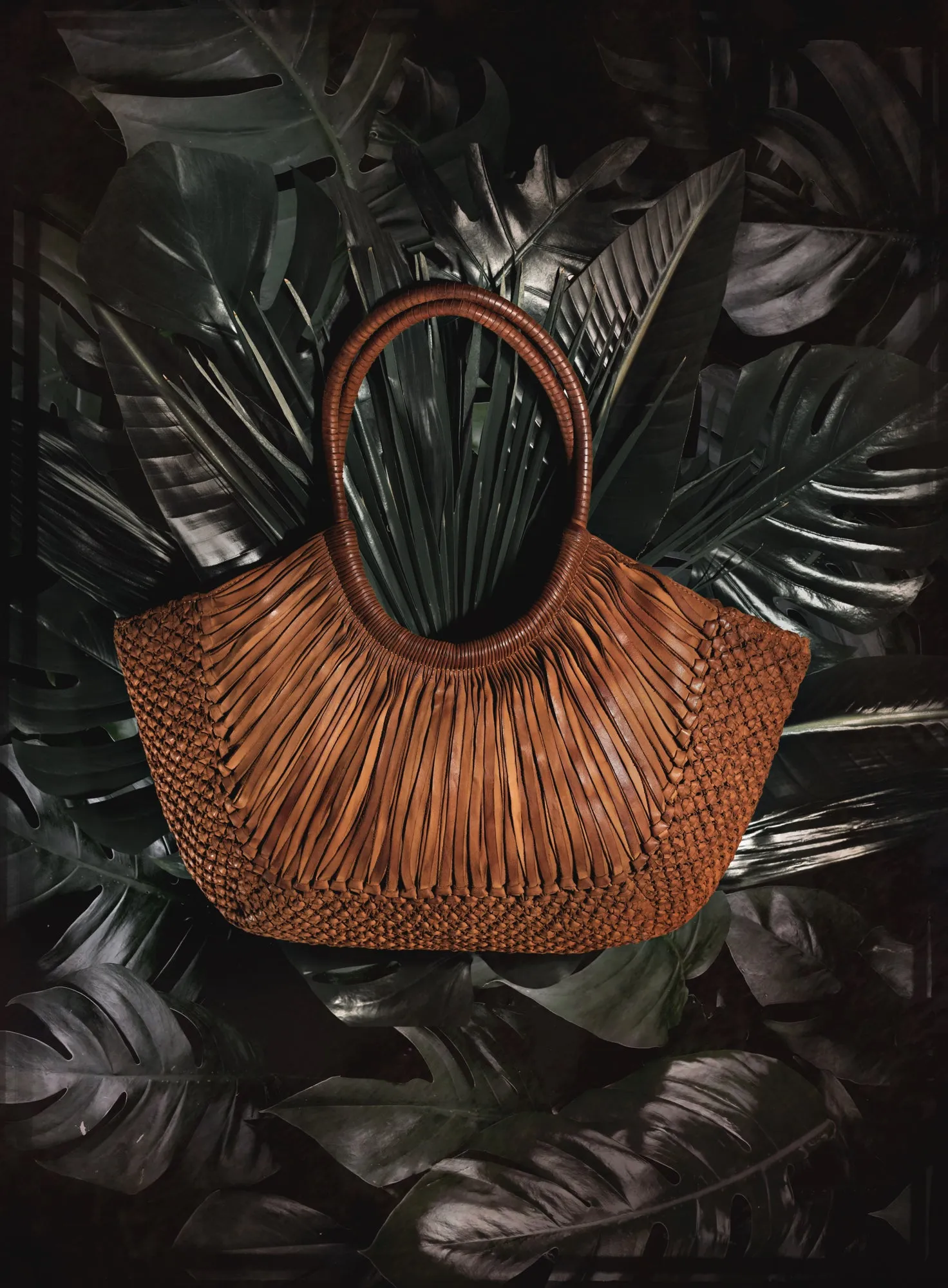 Woven Leather "Kenia" Classic Bag by Federico Nardini