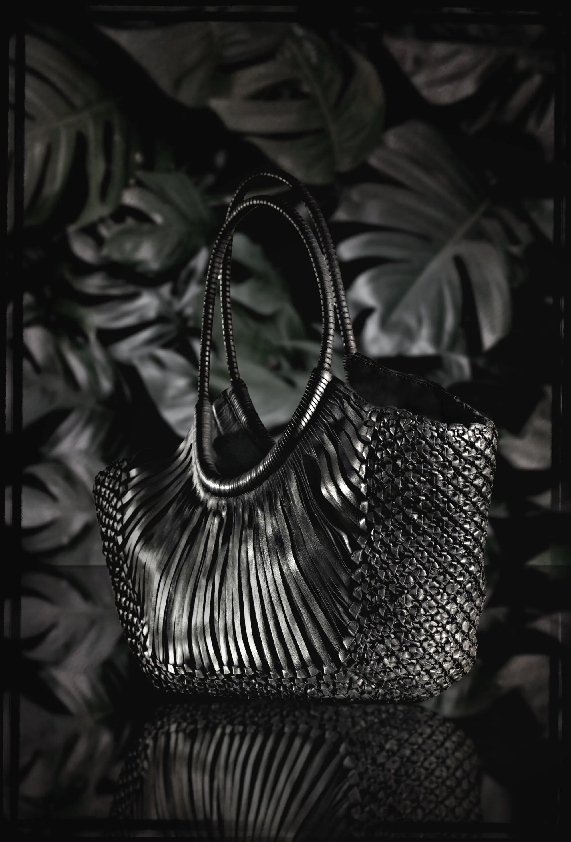 Woven Leather "Kenia" Classic Bag by Federico Nardini