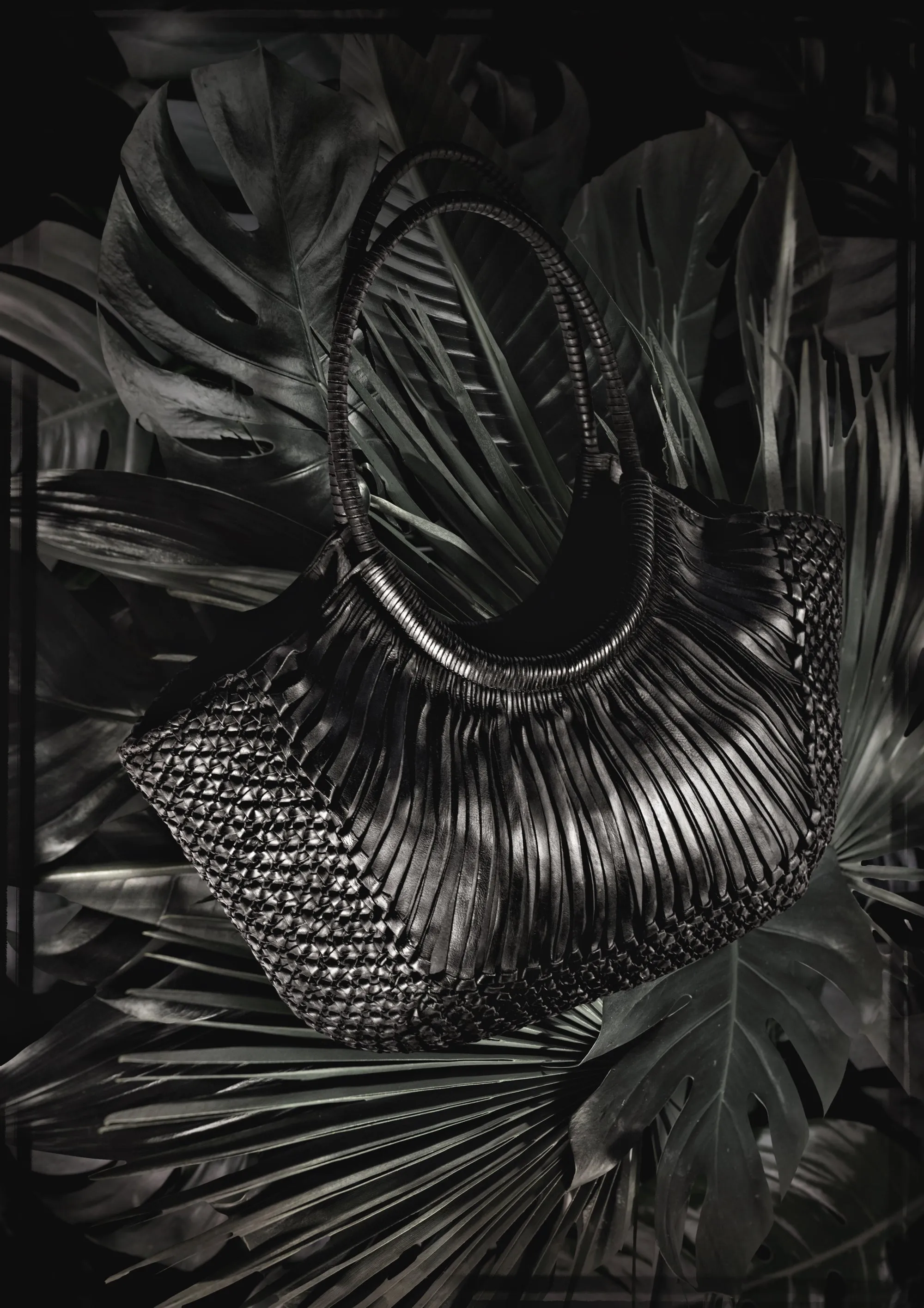 Woven Leather "Kenia" Classic Bag by Federico Nardini