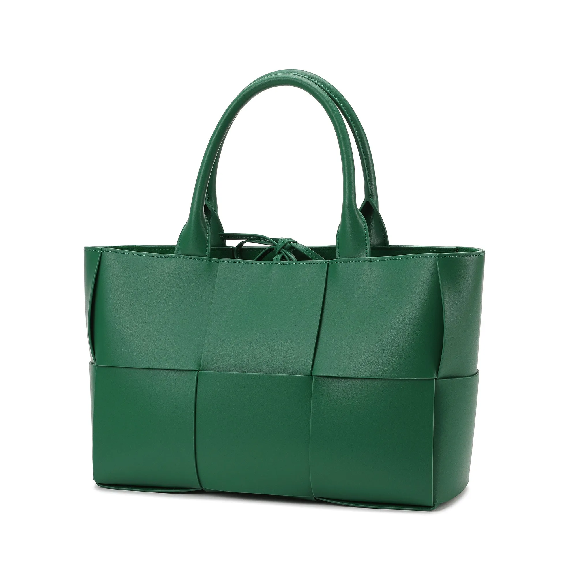 Woven Smooth Leather Tote Bag