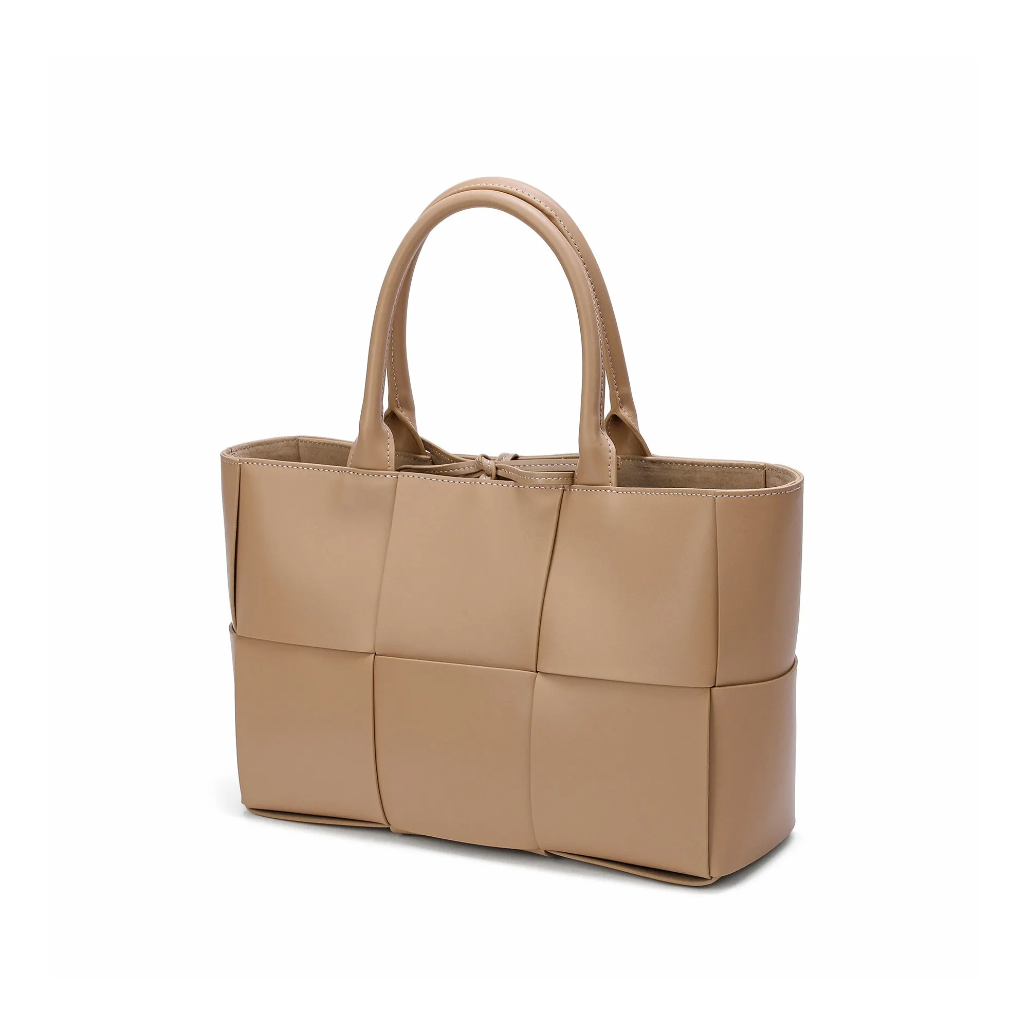 Woven Smooth Leather Tote Bag