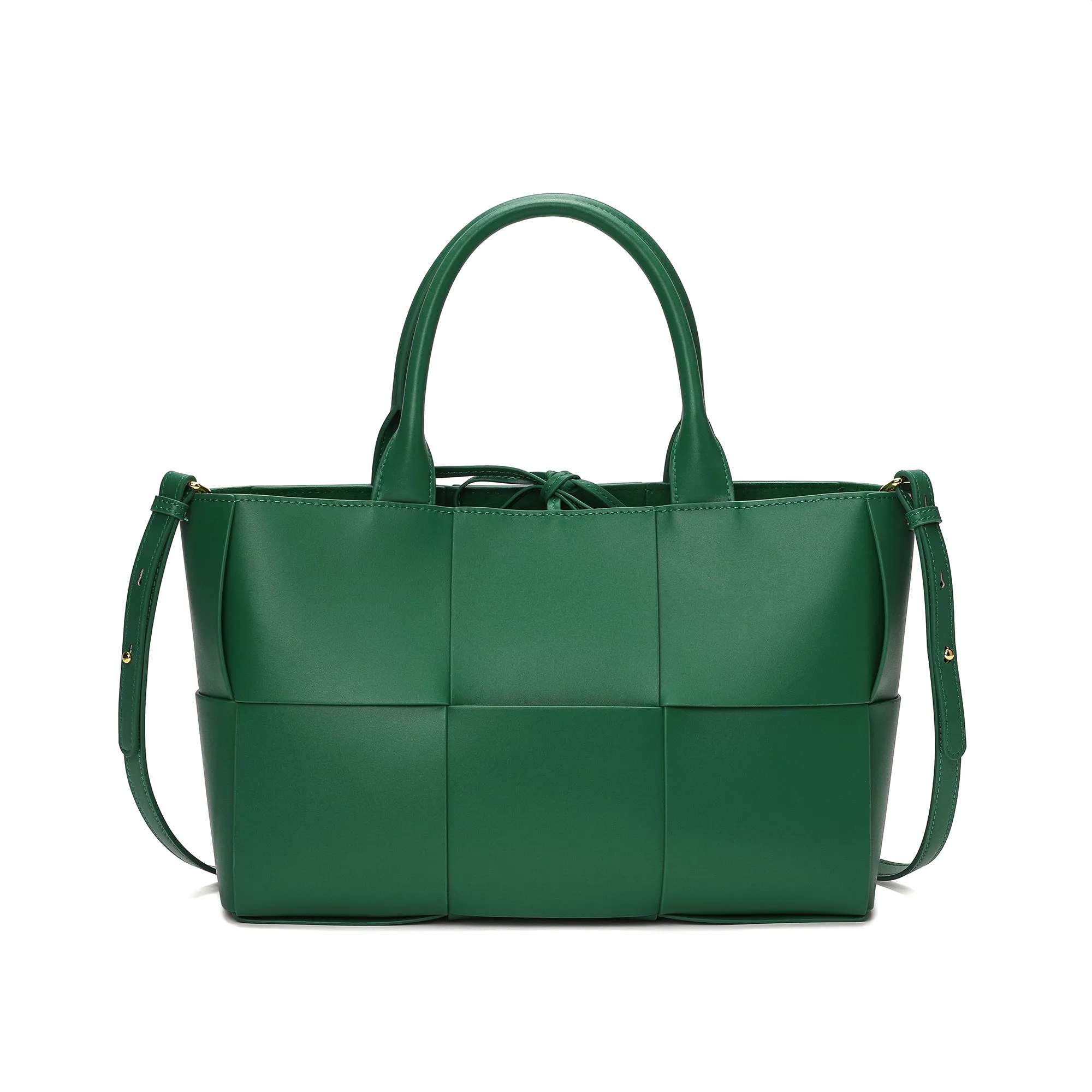 Woven Smooth Leather Tote Bag
