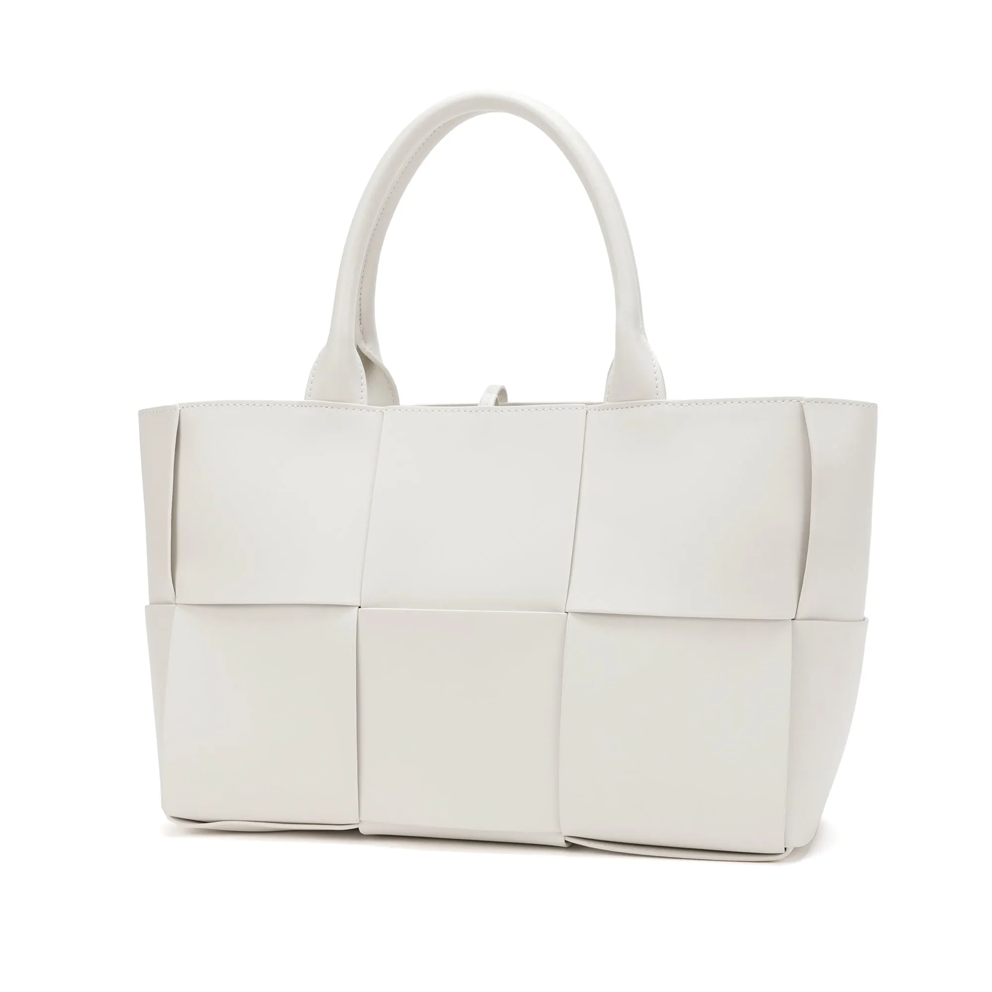 Woven Smooth Leather Tote Bag