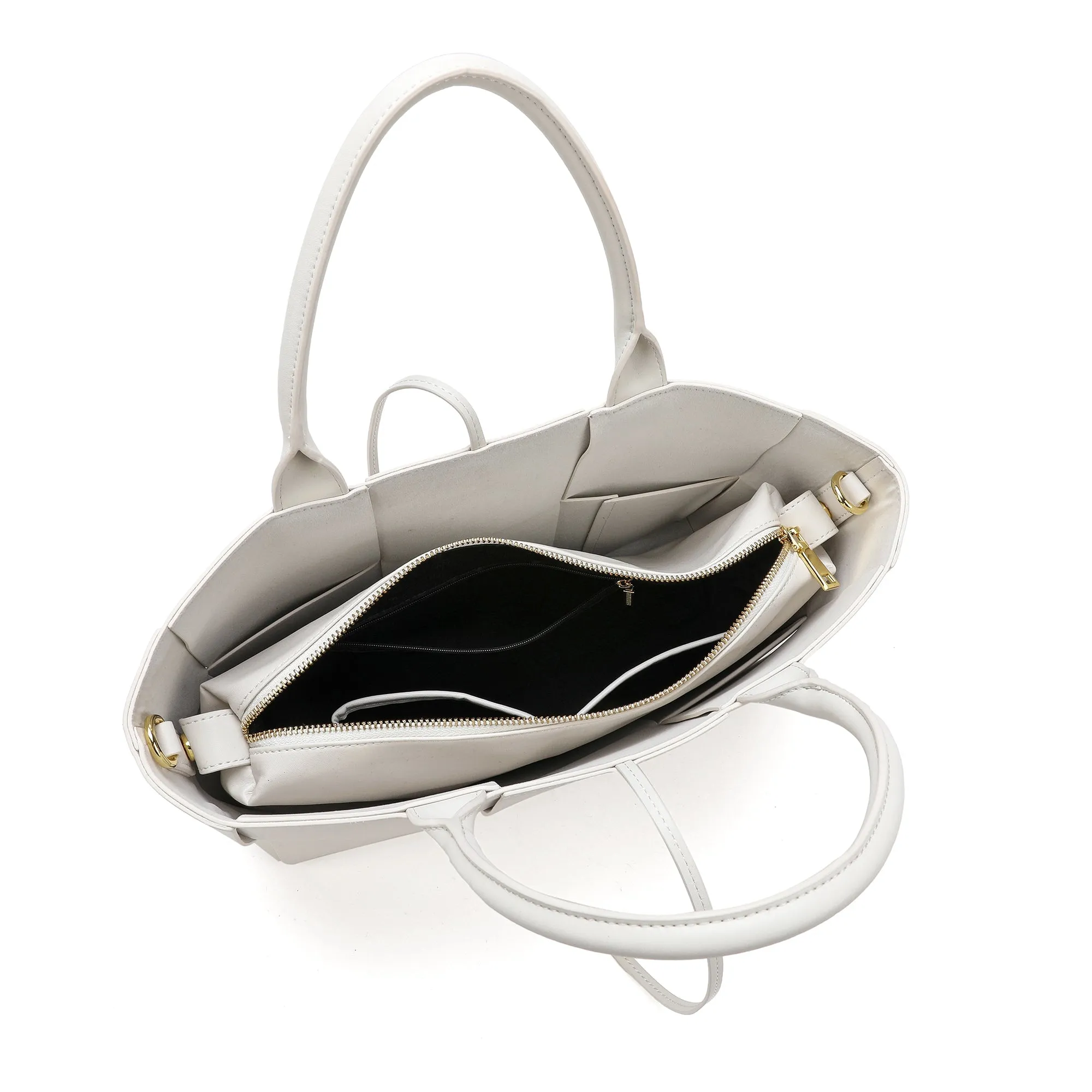 Woven Smooth Leather Tote Bag