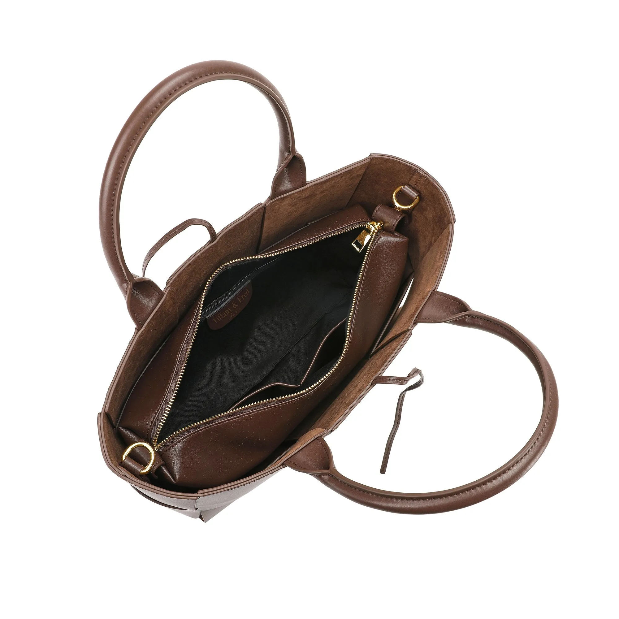 Woven Smooth Leather Tote Bag