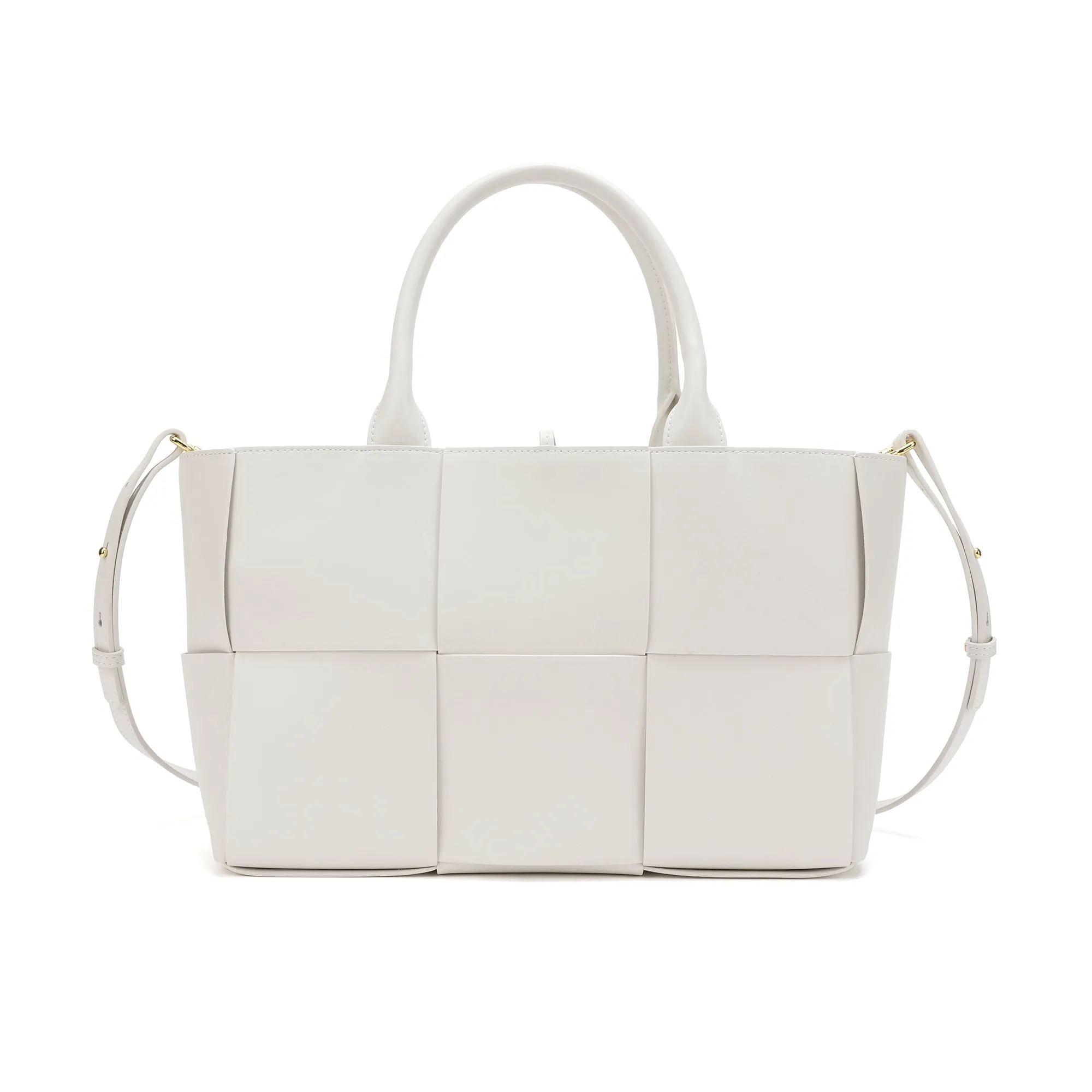 Woven Smooth Leather Tote Bag