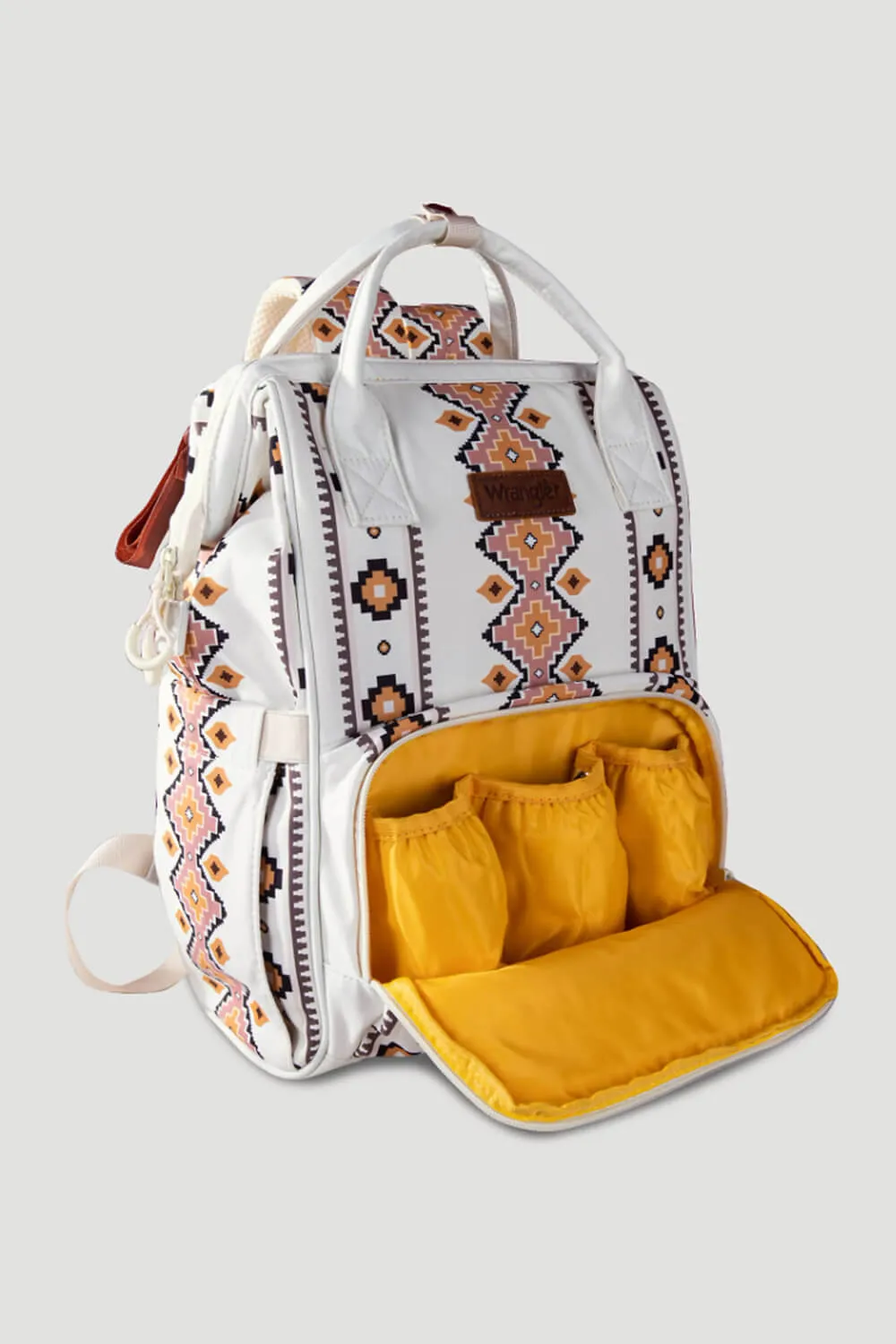 Wrangler Aztec Backpack for Women in Pink and Yellow | WG2204-9110-TN