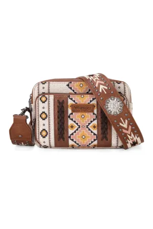 Wrangler Aztec Crossbody for Women in Coffee | WG2207-3003-CF