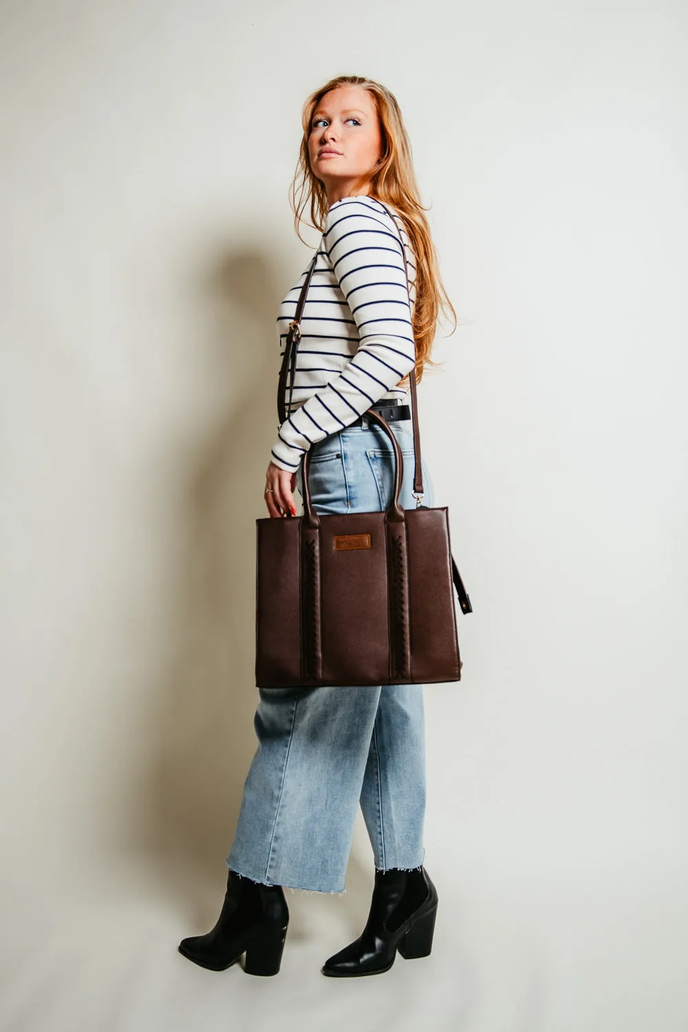 Wrangler Leather Purse for Women in Dark Brown | WG70-8317-CF