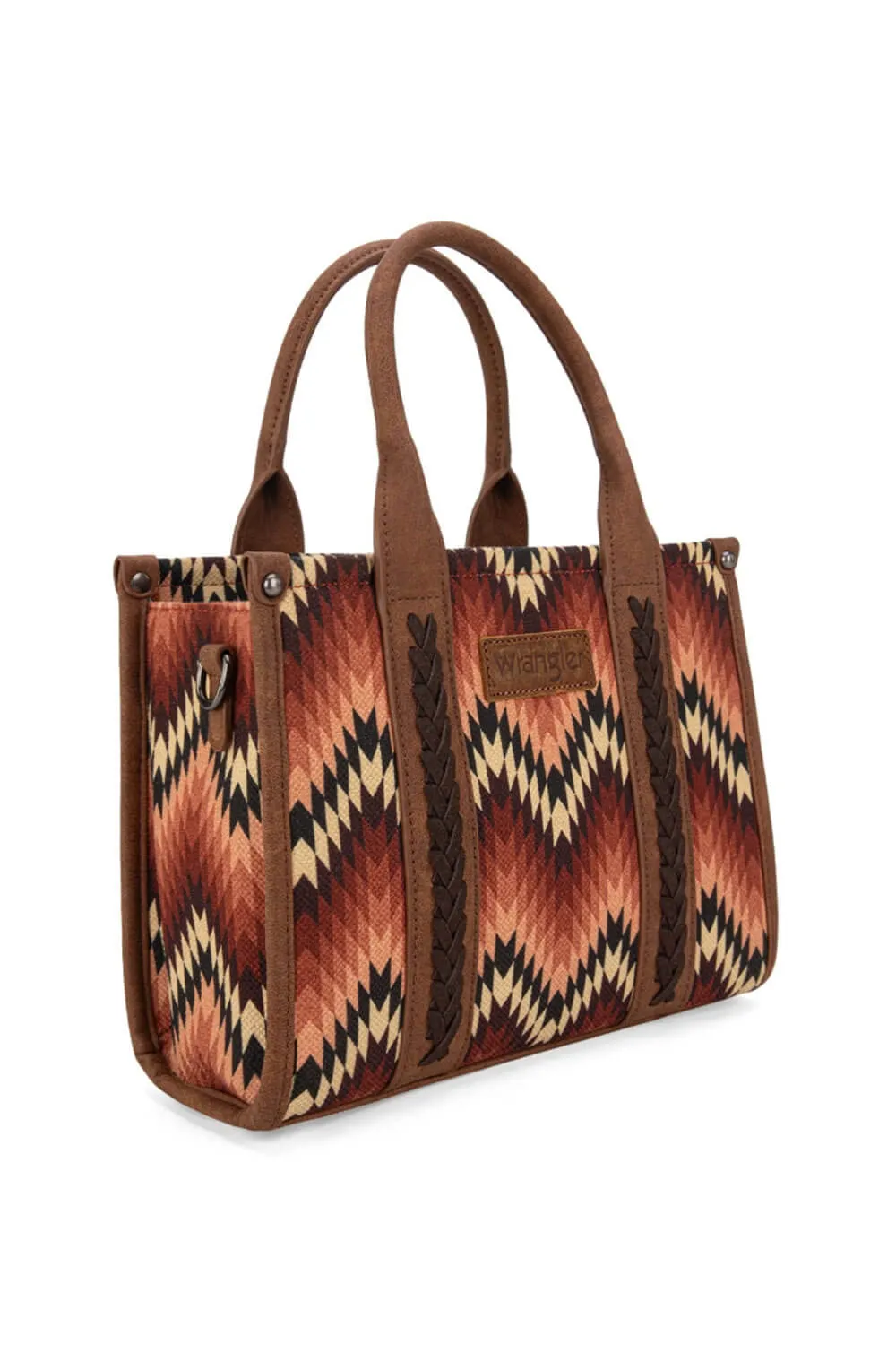 Wrangler Southwestern Small Tote for Women in Brown | WG2211-8120S-BR