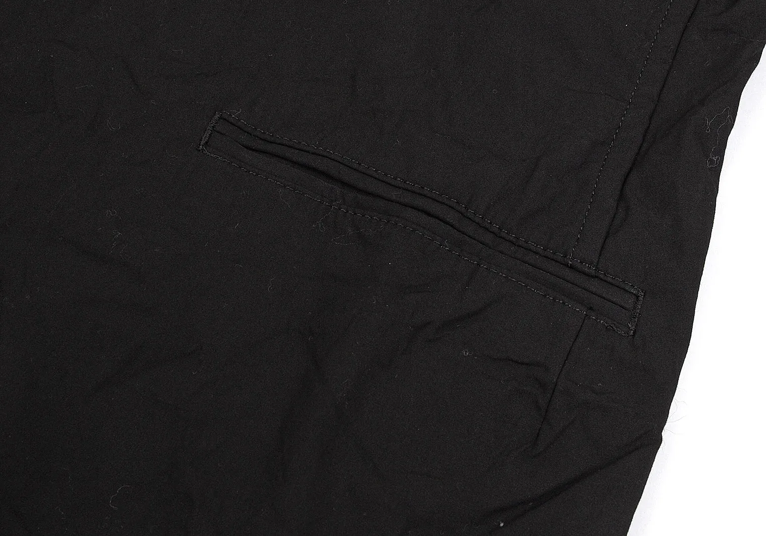 Yohji Yamamoto Japan. Y's Black Cotton Wrinkled Long Jacket
