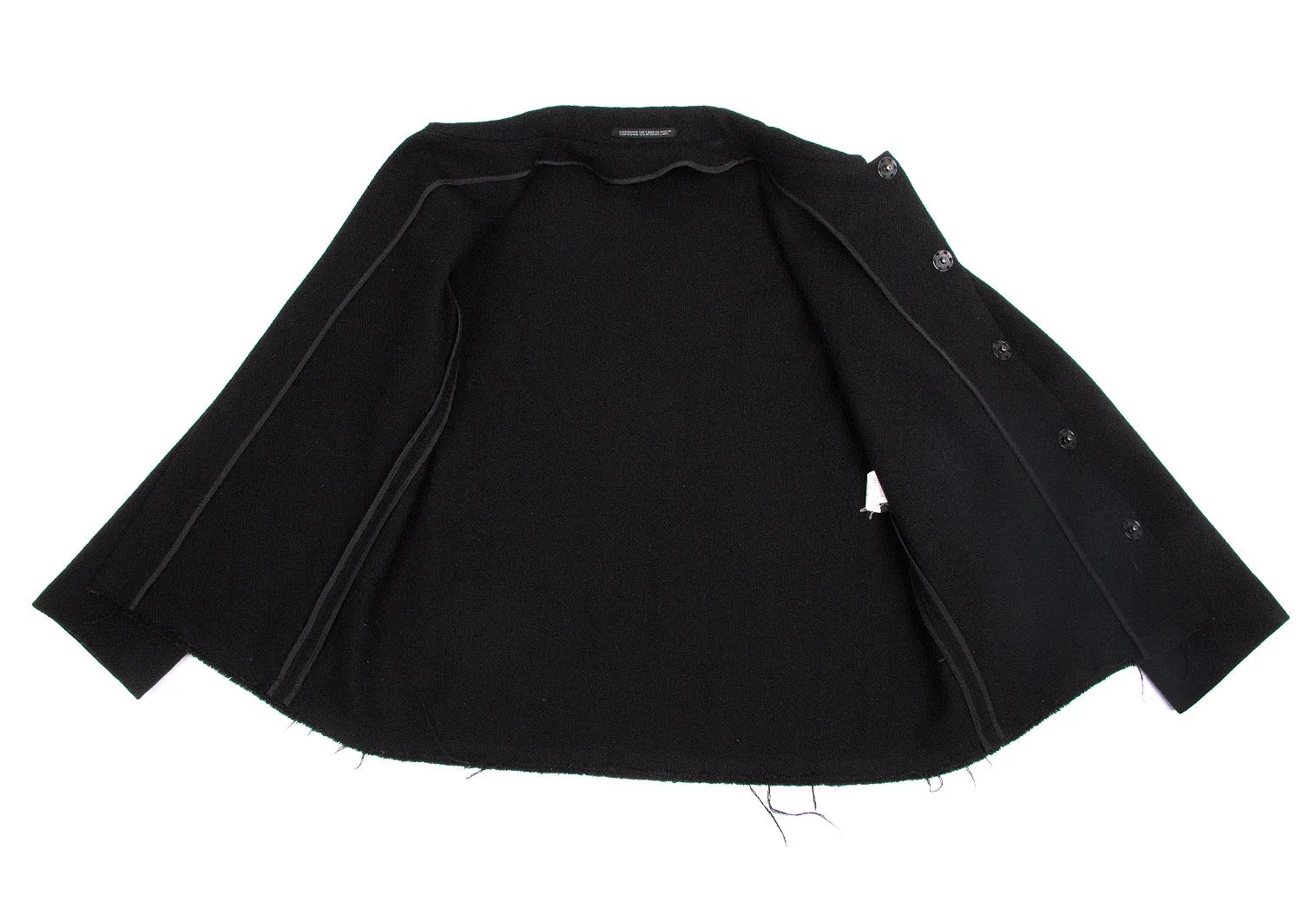 Yohji Yamamoto Japan. Y's Snap Button Black Wool Knit Jacket