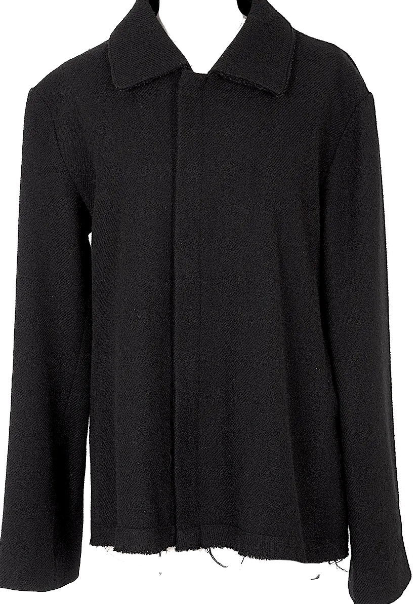 Yohji Yamamoto Japan. Y's Snap Button Black Wool Knit Jacket