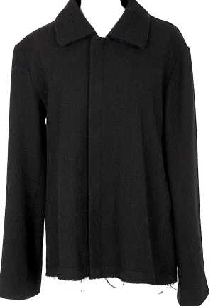 Yohji Yamamoto Japan. Y's Snap Button Black Wool Knit Jacket