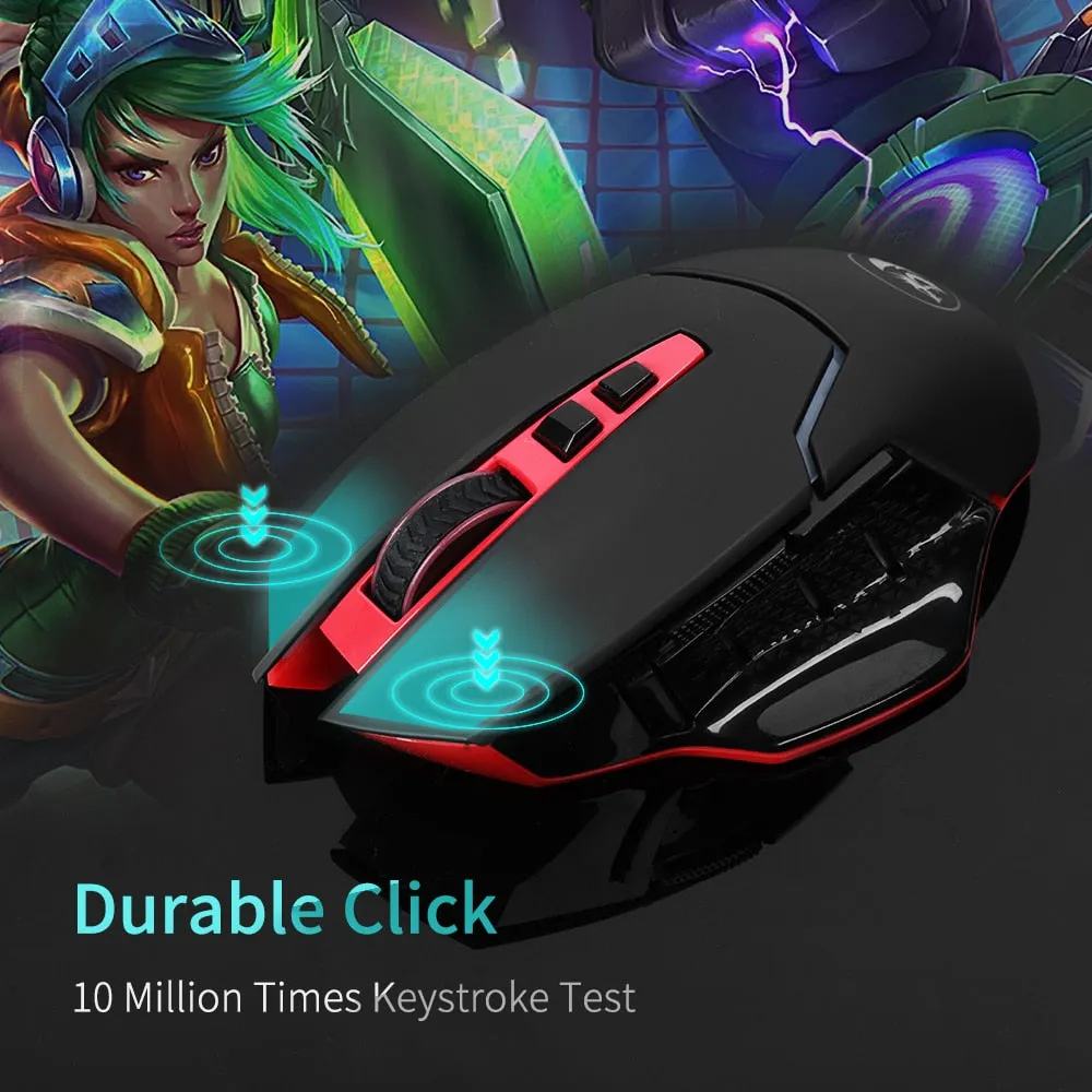 YZ Premiums | Dragon Steel Series | Wireless Gaming Mouse w/ 8 Buttons